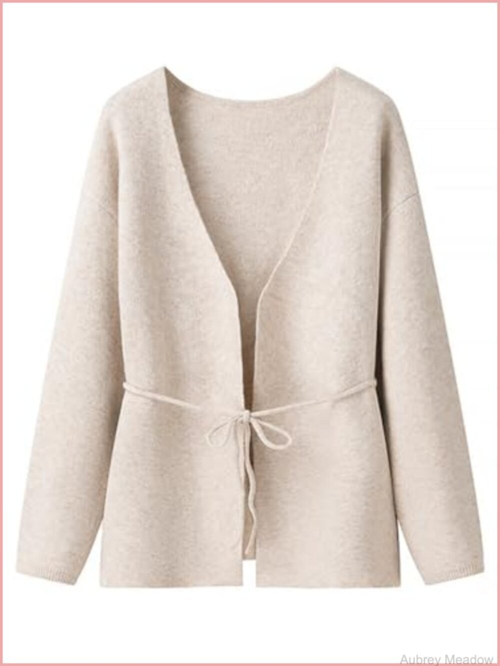 Recycled Polyester Belted Wrap Coatigan Oversized Knit Cardigan Coat